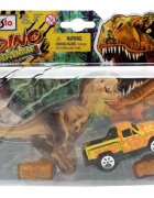 Maisto Set masinuta si figurina dinozaur Dino Adventure Galben