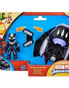 Marvel Set figurina cu vehicul Iron Man And His Awesome Friends Black Panther Plane G1774