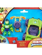 Marvel Set figurina cu vehicul Iron Man And His Awesome Friends Iron Hulk Racer G1472
