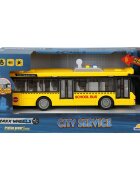Maxx Wheels Autobuz cu lumini si sunete City Service 1:16 Galben