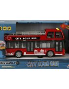 Maxx Wheels Autobuz cu lumini si sunete City Tour 1:16 Rosu