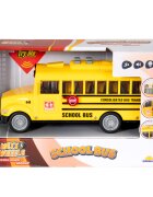 Maxx Wheels Autobuz scolar cu lumini si sunete 20 cm
