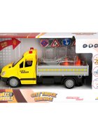 Maxx Wheels Camion de asistenta rutiera cu semne de circulatie Galben 25 cm