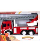 Maxx Wheels Camion de pompieri cu scara lumini si sunete 1:16