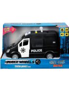 Maxx Wheels Masina de politie cu lumini si sunete 1:16 Negru