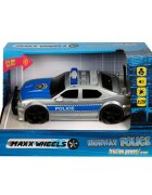 Maxx Wheels Masina de politie cu lumini si sunete 1:20 Gri