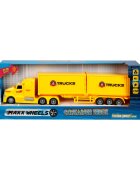 Maxx Wheels Masina de transportat containere cu lumini si sunete 1:50 Galben