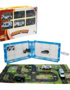 Maxx Wheels Set 6 vehicule si harta orasului Carry Case 1:64
