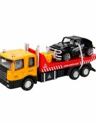 Maxx Wheels Set camion transportator cu masina Jepp 16 cm