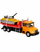 Maxx Wheels Set camion transportator cu tanc Galben 16 cm