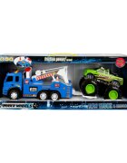 Maxx Wheels Set camion transportor cu masina de teren