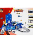 Maxx Wheels Set de joaca cu sediu de politie si 4 vehicule