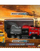 Maxx Wheels Vehicul de constructie cu excavator Rosu