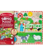Melissa & Doug Puzzle din lemn cu sunete Ferma bunicului MacDonald 8 piese