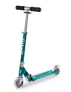 MICRO Trotineta pliabila cu 2 roti si lumini LED Sprite Petrol Stripe