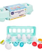 Minibo Jucarie bebelusi Oua cu forme geometrice 24 piese