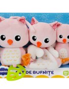 Minibo Set 3 bufnite prietenoase de plus Roz