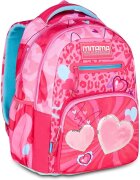 Mitama Ghiozdan cu 3 compartimente New Plus Furry Pink