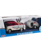 Motormax Camioneta cu remorca Volkswagen T1 Pickup Surf 1:24