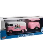 Motormax Camioneta cu remorca Volkswagen Type 2 T1 Ice Cream 1:24