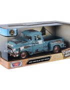 Motormax Masinuta metalica Weathered Treasures 1955 GMC Blue Chip Pickup 1:24