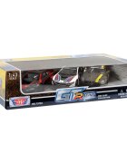 Motormax Set 3 masinute metalice GT Racing 1:43