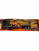 New Ray Camion transportator si buldoexcavator Kenworth 1:43