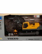 New Ray Excavator cu lumini sunete si figurina Volvo 1:32