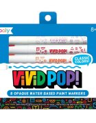 Ooly Carioci cu vopsea Vivid Pop 8 culori clasic