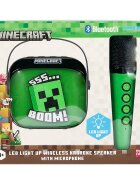 OTL Set karaoke cu boxa si microfon wireless si lumini LED Minecraft PopSing