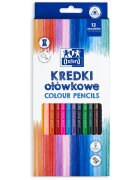 Oxford Set 12 creioane colorate triunghiulare si ascutitoare