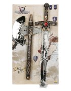 Paladin Set sabie si topor cu sunete Voice Knight