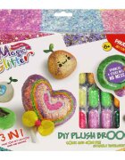 Paulinda Set de creatie cu sclipici Magic Glitter 3In1 Plush Brooch Design
