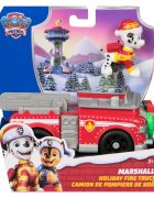 Paw Patrol Masina cu figurina Marshall Holiday Fire Truck 20153732