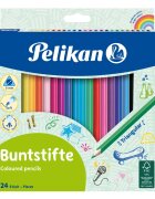 Pelikan Set 24 creioane colorate triunghiulare