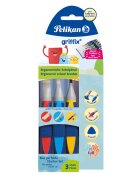 Pelikan Set 3 pensule Griffix varf lat 6 si 12 varf rotund 6