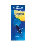 Pelikan Set geometrie 5 piese Compas Rigla Raportor 2 Echere