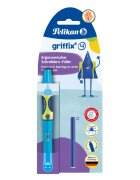 Pelikan Stilou Griffix pentru stangaci Herlitz Neon Fresh Blue