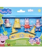 Peppa Pig Set de joaca cu 2 figurine si accesorii Pig Siblings Beach Day G2833