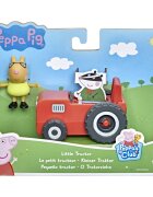 Peppa Pig Set figurina si mini vehicul Little Tractor F4391