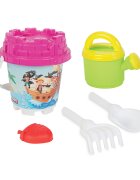 PILSAN Set jucarii pentru nisip galeata cu ustensile Mini Castel