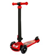 PILSAN Trotineta pliabila cu 3 roti si lumini Power Scooter Rosu