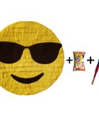 PinaStar Pinata cu bat si confetti Emoji Ochelari
