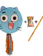 PinaStar Pinata cu bat si confetti Pisica Buclucasa