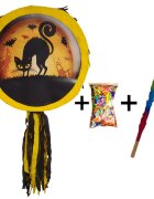 PinaStar Pinata cu bat si confetti Pisica Speriata