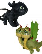Play by Play Set 2 jucarii de plus Toothless 25 cm si Zippleback Dragons 20 cm