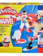 Play-Doh Set de joaca cu figurina Marvel Captain America si Moto Slicer G0555