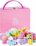Plus-Plus Set constructie 70 piese mari portabil in cutie metalica Culori pastelate