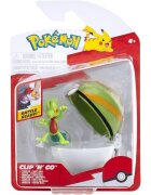 Pokemon Figurina in bila Clip N Go S2 Treecko si Nest Ball