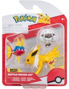 Pokemon Set 3 figurine de actiune Carvanha Jolteon Wooloo